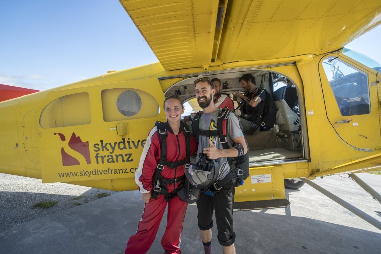 NZ's Highest Sky Dive Franz Josef Plane